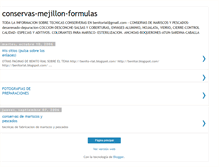 Tablet Screenshot of conservas-mejillon-formulas.blogspot.com