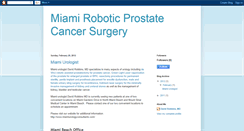 Desktop Screenshot of miamiroboticprostatecancersurgery.blogspot.com