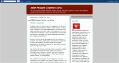 Desktop Screenshot of apcasianpeasantcoalition.blogspot.com