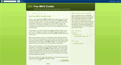 Desktop Screenshot of freeimvucreditscodes.blogspot.com