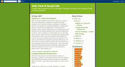 Desktop Screenshot of infotechsociallife.blogspot.com