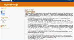 Desktop Screenshot of mslearnings.blogspot.com