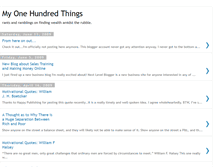 Tablet Screenshot of myonehundredthings.blogspot.com