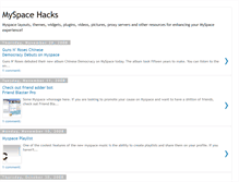 Tablet Screenshot of myspacehacks.blogspot.com
