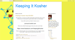 Desktop Screenshot of keepingitkosher.blogspot.com