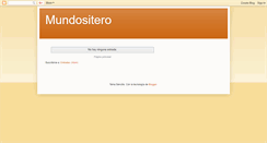 Desktop Screenshot of mundositero.blogspot.com