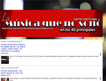 Tablet Screenshot of lamusicaquenosonoenlos40principales.blogspot.com