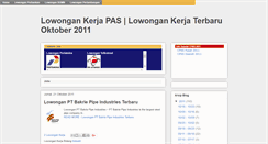 Desktop Screenshot of lowongankerja-pas.blogspot.com