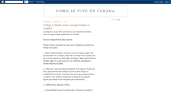 Desktop Screenshot of comoseviveencanada.blogspot.com