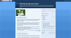 Desktop Screenshot of howdidyougetyourname.blogspot.com