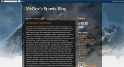 Desktop Screenshot of mcdevsportsblog.blogspot.com