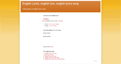 Desktop Screenshot of englishlyric.blogspot.com