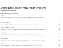 Tablet Screenshot of englishlyric.blogspot.com