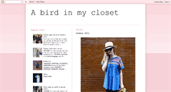 Desktop Screenshot of abirdinmycloset.blogspot.com