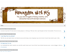Tablet Screenshot of mommydomwithmultiplesclerosis.blogspot.com