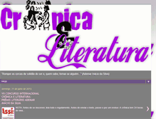 Tablet Screenshot of cronicaeliteratura.blogspot.com