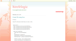 Desktop Screenshot of hire4rlogic.blogspot.com