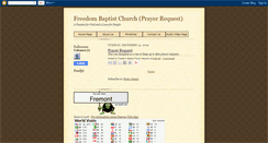 Desktop Screenshot of freedombaptistprayerrequest.blogspot.com