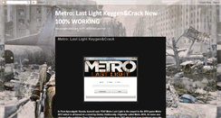 Desktop Screenshot of metrolastlightcrackandkeygen.blogspot.com