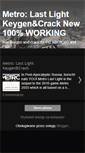 Mobile Screenshot of metrolastlightcrackandkeygen.blogspot.com
