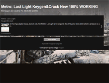 Tablet Screenshot of metrolastlightcrackandkeygen.blogspot.com
