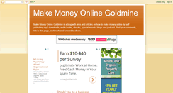 Desktop Screenshot of moneygoldmine.blogspot.com