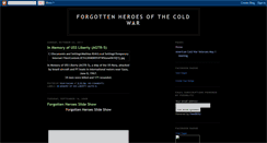 Desktop Screenshot of forgottenheroesofthecoldwar.blogspot.com