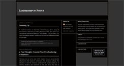 Desktop Screenshot of leadershipinfocus.blogspot.com
