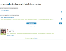 Tablet Screenshot of emprendimientocreatividadeinnovacion.blogspot.com