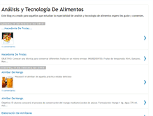 Tablet Screenshot of analisistecnologiadealimentos.blogspot.com