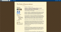 Desktop Screenshot of bookofinconvenience.blogspot.com