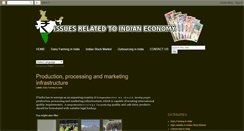 Desktop Screenshot of indianeconomyissues.blogspot.com