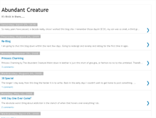Tablet Screenshot of abundantcreature.blogspot.com