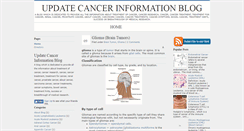 Desktop Screenshot of cancerinfoupdate.blogspot.com