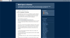 Desktop Screenshot of bethsperaindomino.blogspot.com