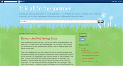 Desktop Screenshot of itisallinthejourney.blogspot.com