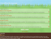 Tablet Screenshot of itisallinthejourney.blogspot.com