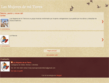 Tablet Screenshot of lasmujeresdemitierra.blogspot.com