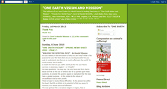 Desktop Screenshot of oneearthvisionandmission.blogspot.com