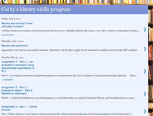 Tablet Screenshot of cathyslibraryskillsprogress.blogspot.com