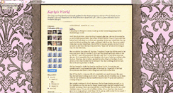 Desktop Screenshot of 4karlysworld.blogspot.com
