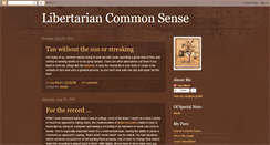 Desktop Screenshot of libertariancommonsense.blogspot.com