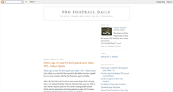 Desktop Screenshot of profootballdaily.blogspot.com