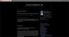Desktop Screenshot of lexxiesbrain.blogspot.com