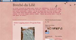 Desktop Screenshot of brecho-da-lele.blogspot.com