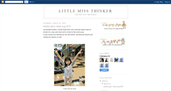 Desktop Screenshot of little-miss-thinker.blogspot.com