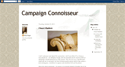 Desktop Screenshot of campaignconnoissuer.blogspot.com