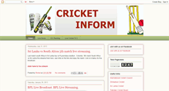 Desktop Screenshot of cricketinform.blogspot.com