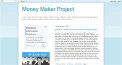 Desktop Screenshot of moneymakerproject.blogspot.com