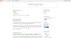 Desktop Screenshot of citingthetext.blogspot.com